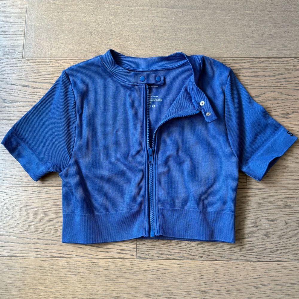 Set Active Blue Short Moto Sculptflex Top